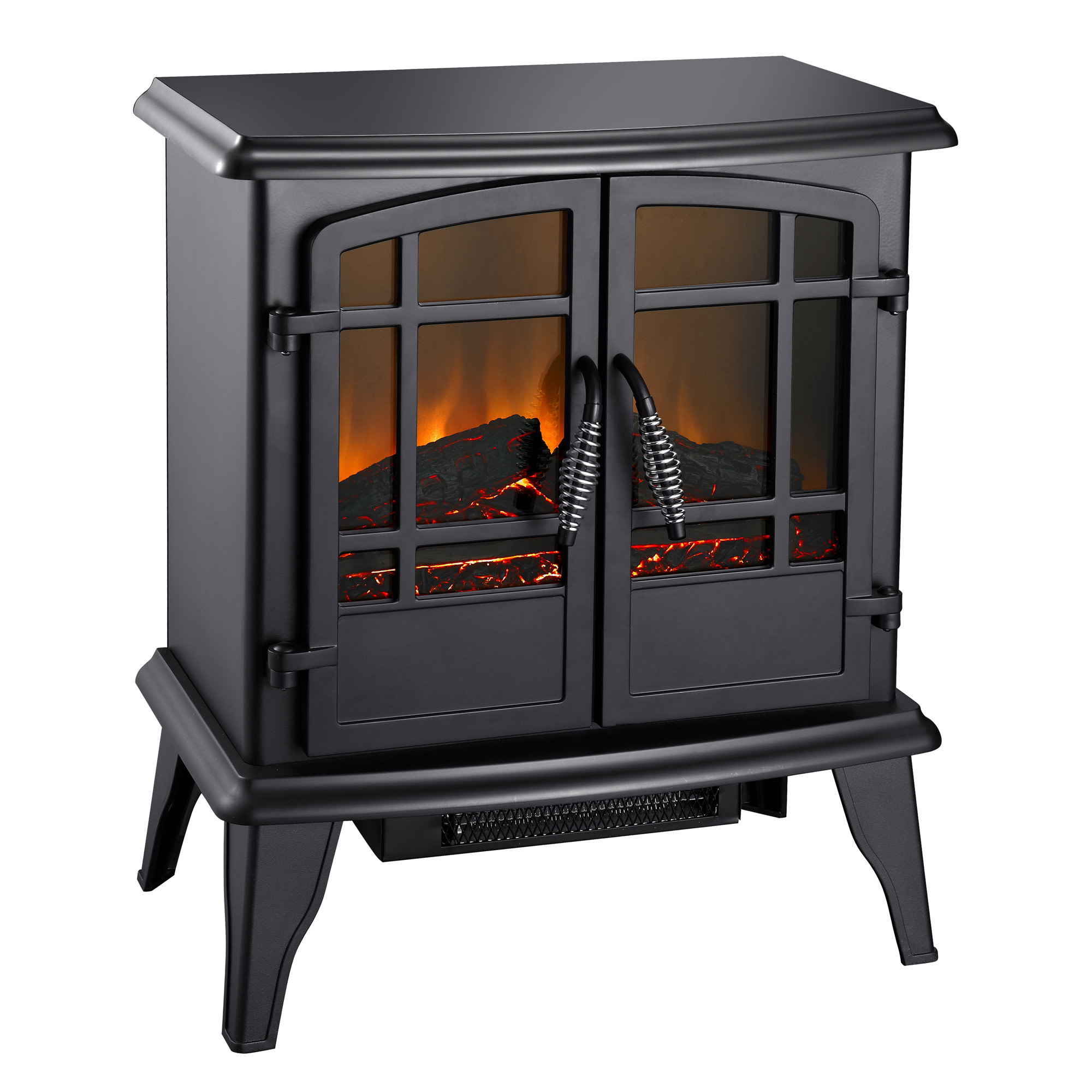 Pleasant Hearth SES4110 Electric 20 Inch Wood Stove Heater Black eBay