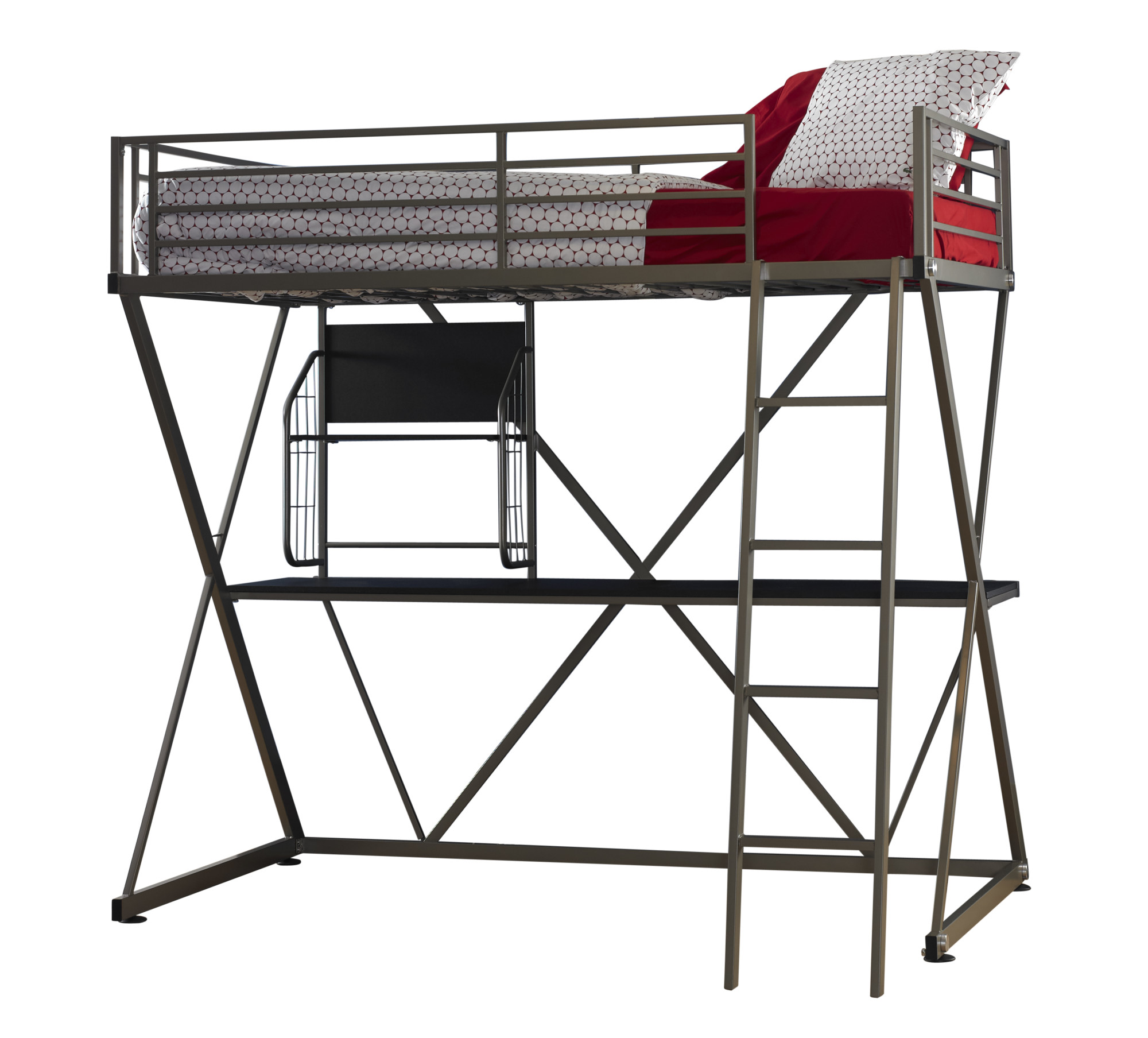 Powell Home Fashions 941119 ZLoft Twin Metal Bunk Bed Frame Grey eBay