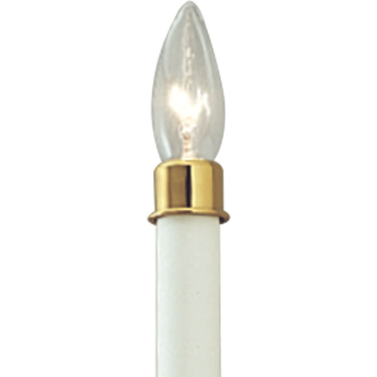 Progress Lighting P8788 Brass 7/8" Brass Candelabra Candle Sleeve Cap