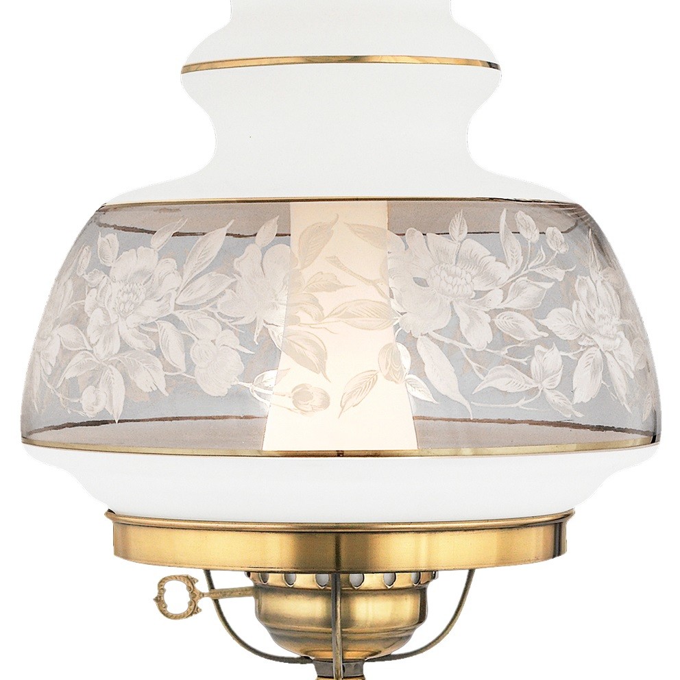 Vintage Quoizel Satin Lace Replacement Glass Lamp Shade