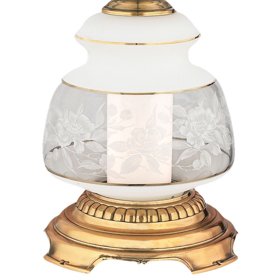 Vintage Quoizel Satin Lace Replacement Glass Lamp Shade