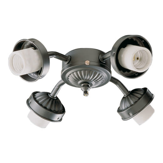 Quorum International 2444CFL Black 4 Bulb Fluorescent Fan Light Kit eBay