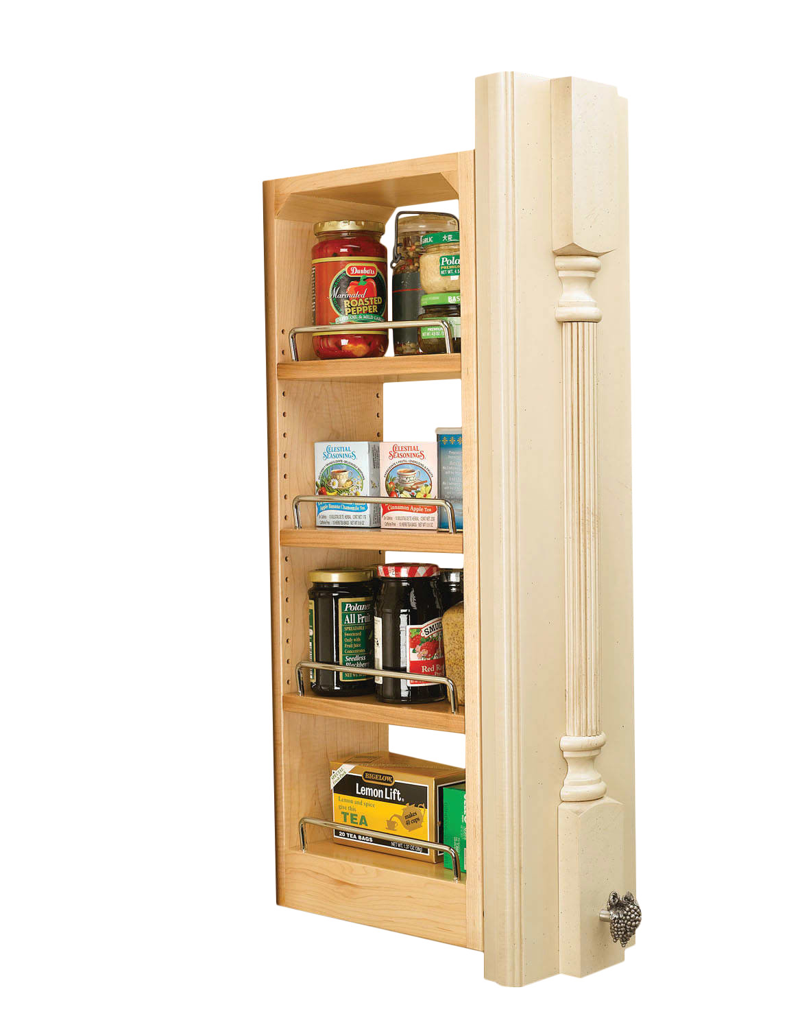 Details About Rev A Shelf 432 Wf 6c Natural Series 6 Wall Filler Pull Out Organizer
