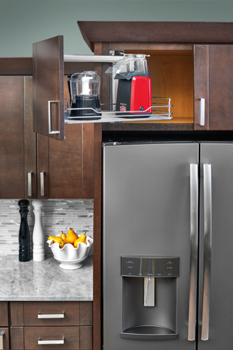 upper cabinet pull out shelf