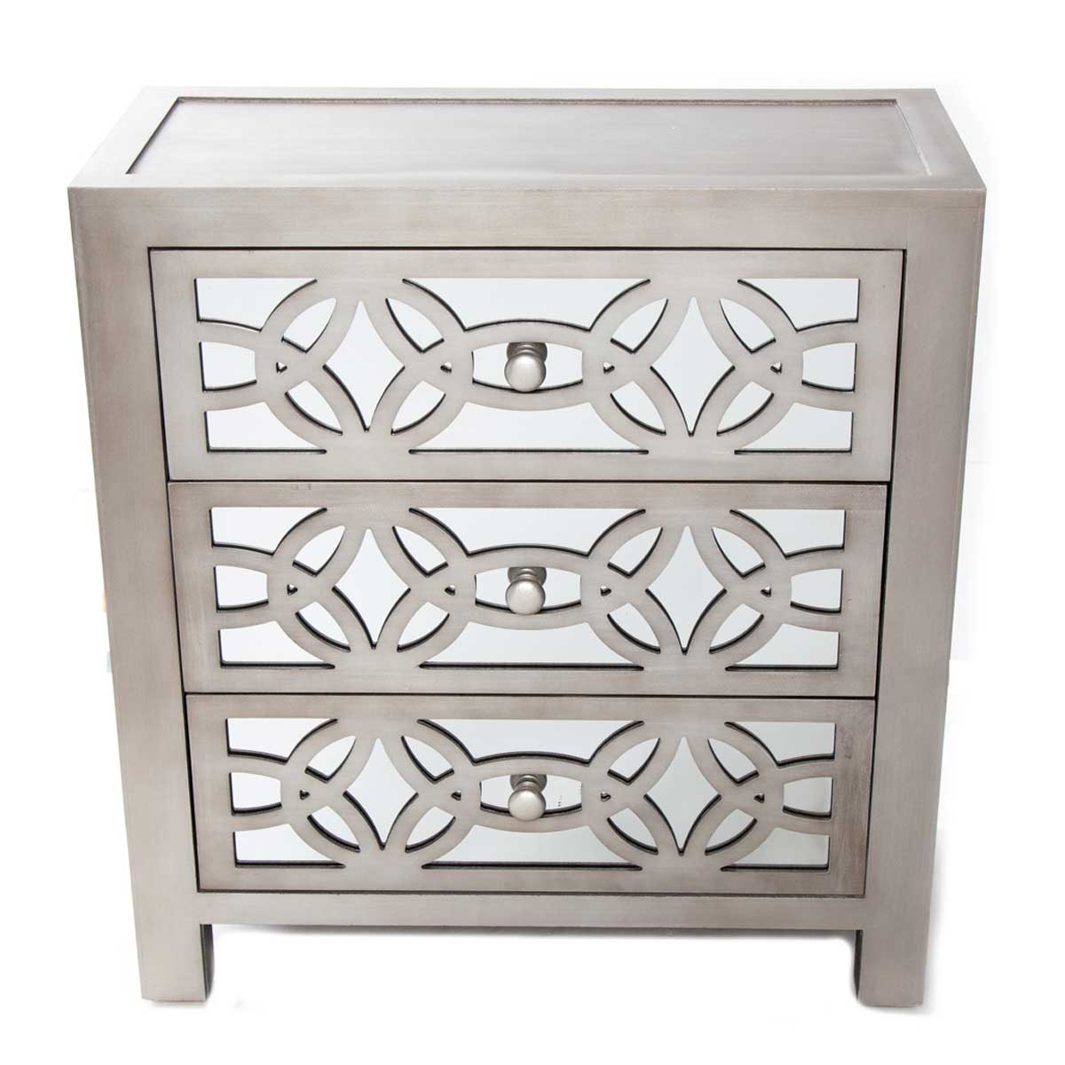 River Of Goods 1520ns Glam Slam 26 W 3 Drawer Wood Nightstand