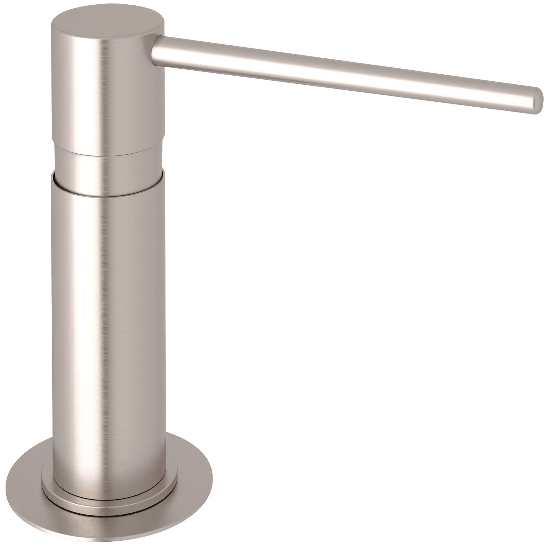 Rohl LS2150 Nickel Modern Deck Mounted Soap Dispenser With 12 Oz