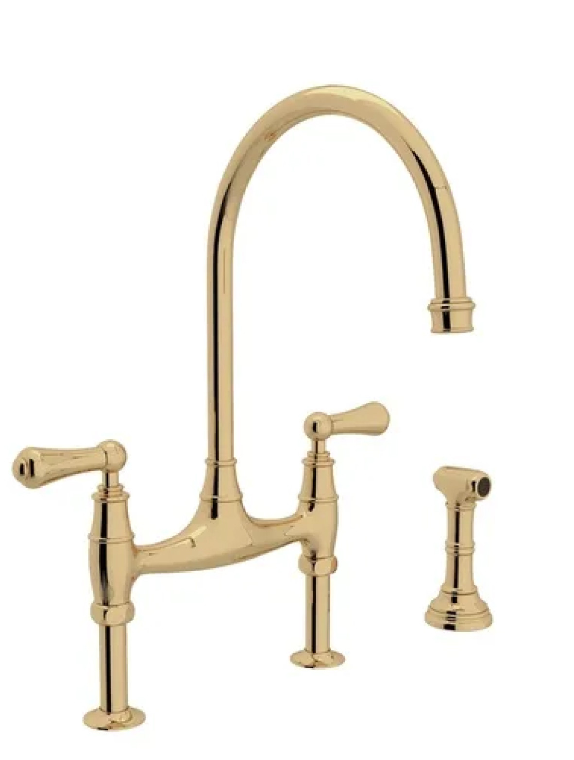 Rohl U.4719L2 Perrin & Rowe 1.8 GPM Bridge Kitchen Faucet Brass eBay