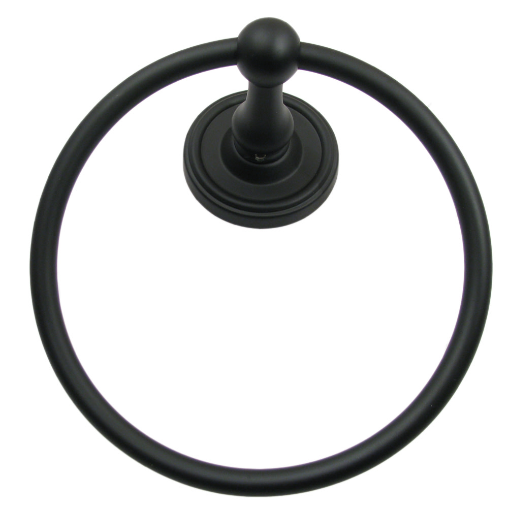 Rusticware 8286 Black Towel Ring With Backplate From The Midtowne
