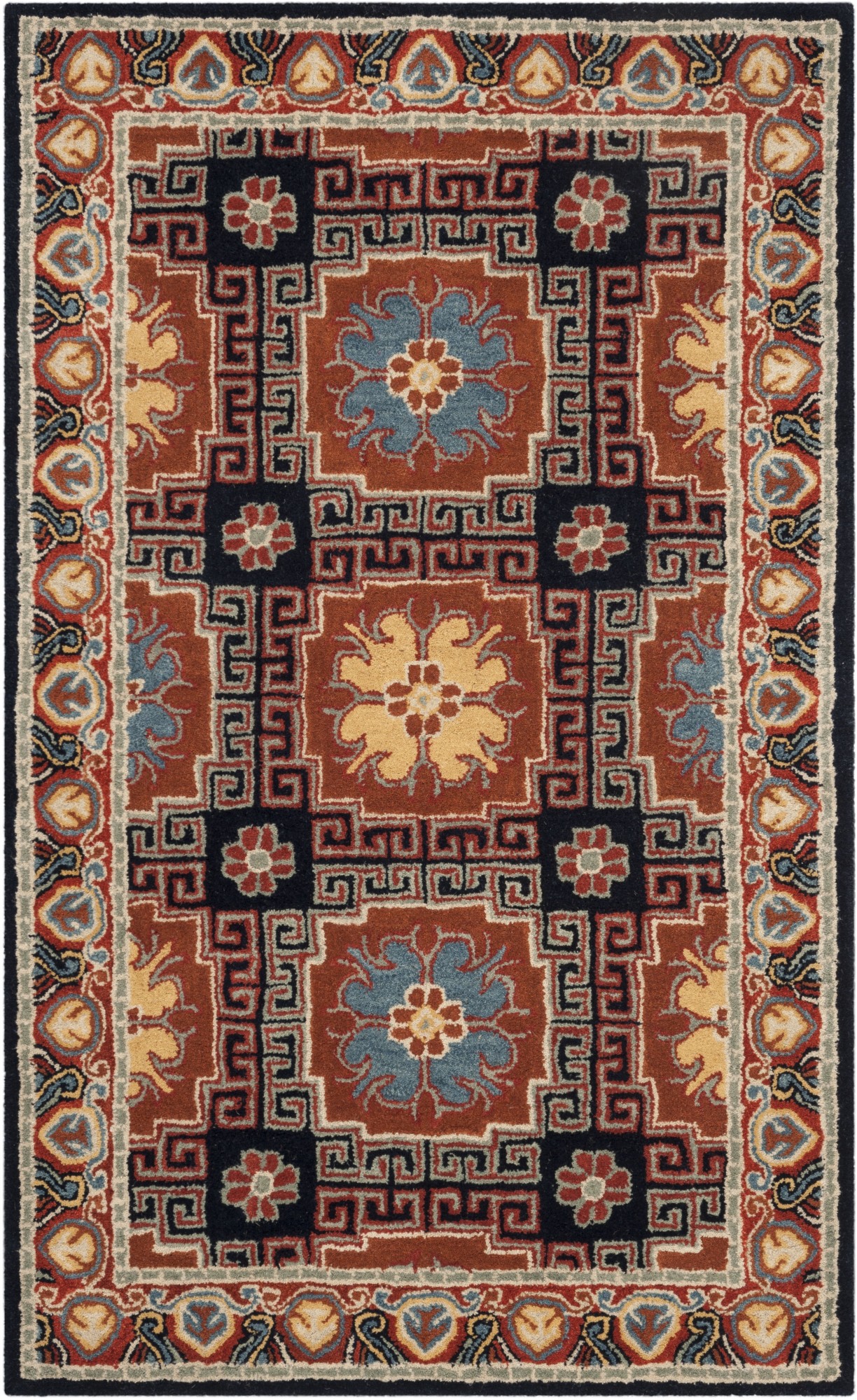 safavieh outlet port washington on Safavieh Hg742 4 Orange Heritage 4 X 6 Wool Hand Tufted Traditional Area Rug 889048493711 Ebay