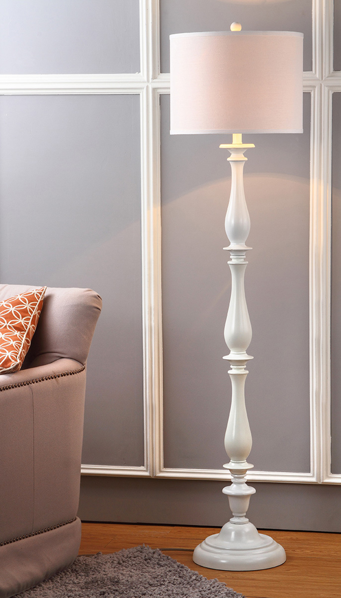 Details About Safavieh Lit4327a Bessie 1 Light 62 Tall Floor Lamp With Cotton Shade