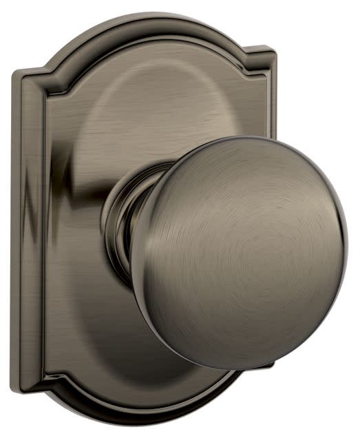 Schlage F10PLYCAM Plymouth Passage Door Knob Set Grey eBay