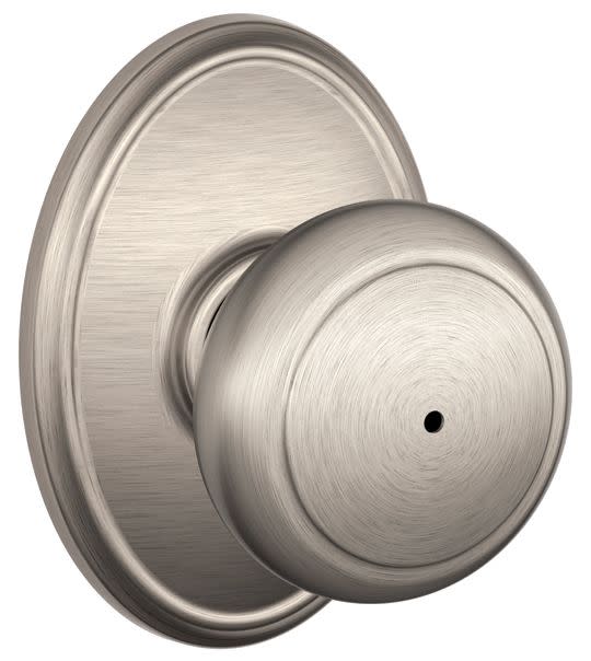 Schlage F40-AND-WKF Andover Privacy Door Knob Set - Nickel ...