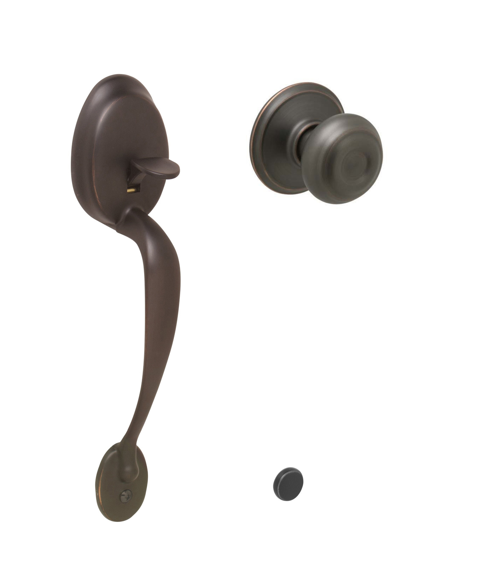 Schlage FE285PLYGEO Plymouth Keyed Entry Handleset Bronze eBay