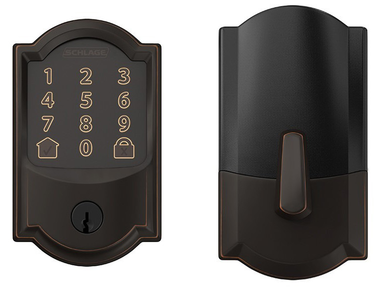 Schlage Be489wb Cam Encode Wifi Enabled Electronic Keypad Bronze