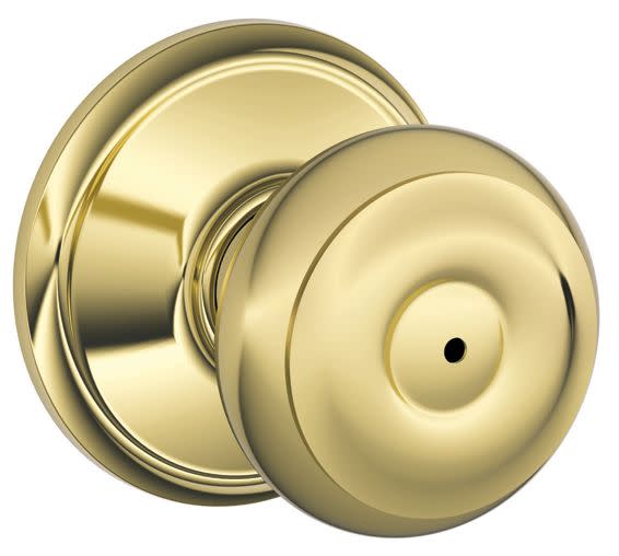 Schlage F40GEO605 Polished Brass Privacy Door Knob Set 752025293027 eBay