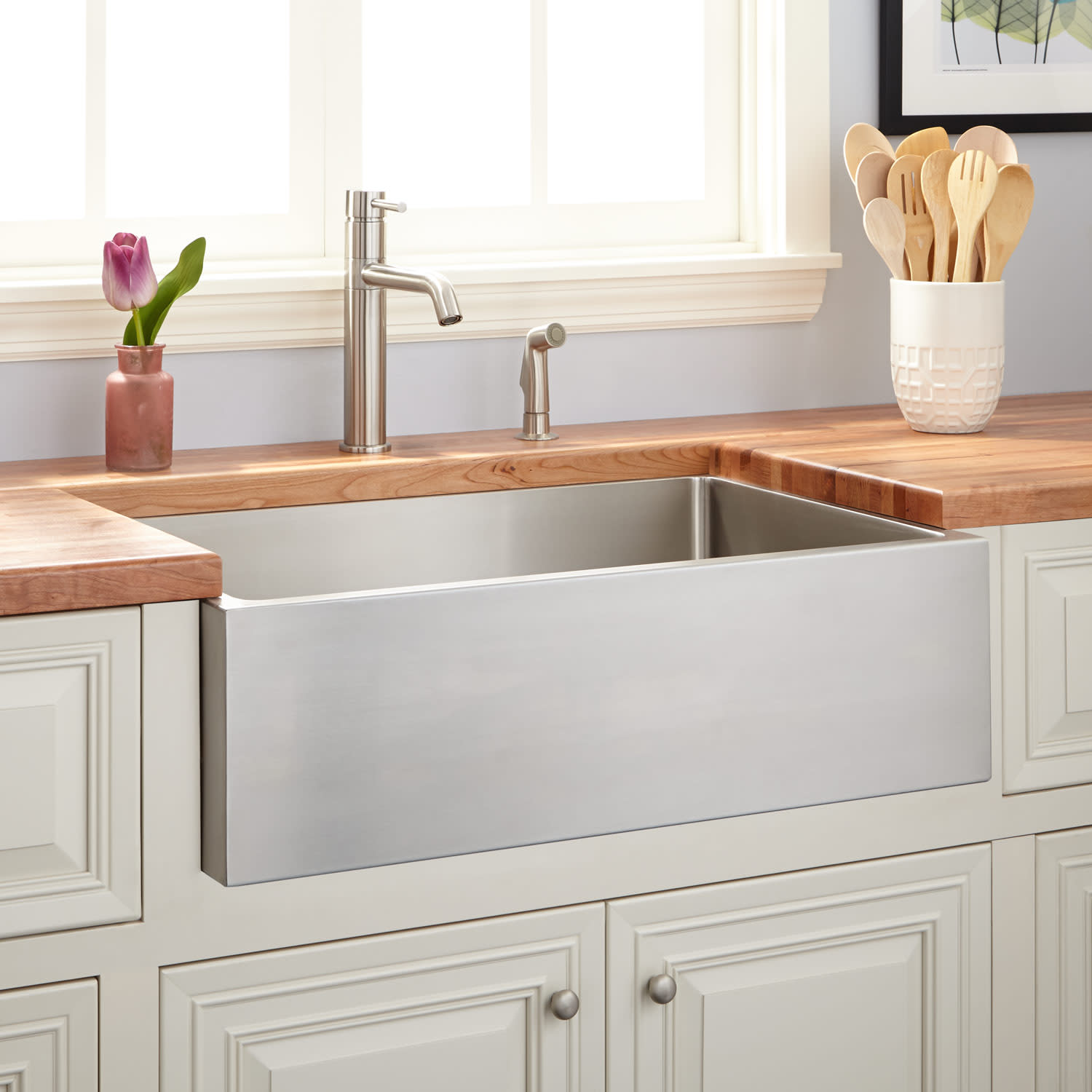 Signature Hardware 302251 27" Atwood Farmhouse Sink Stainless Steel