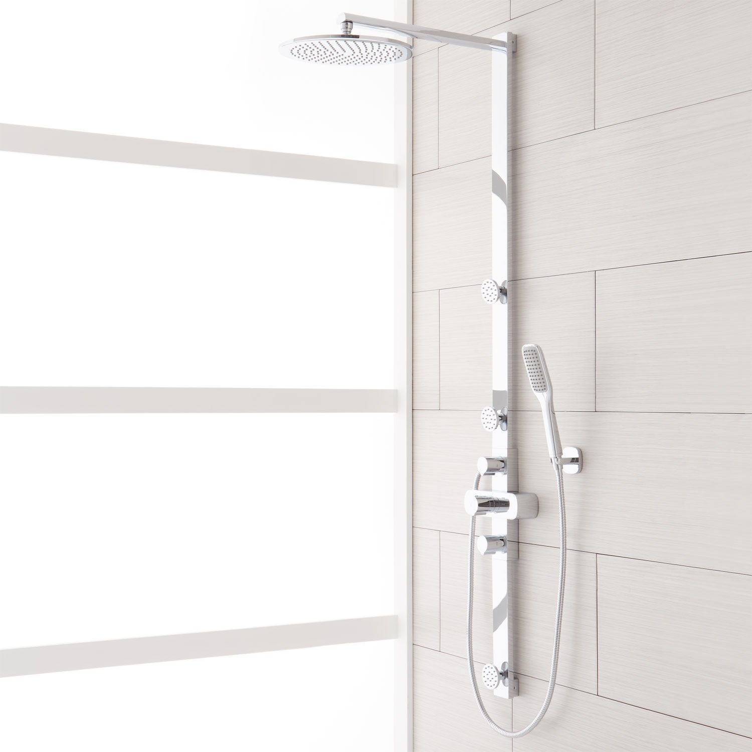 Signature Hardware 931424 Correia Thermostatic Shower Panel Chrome eBay