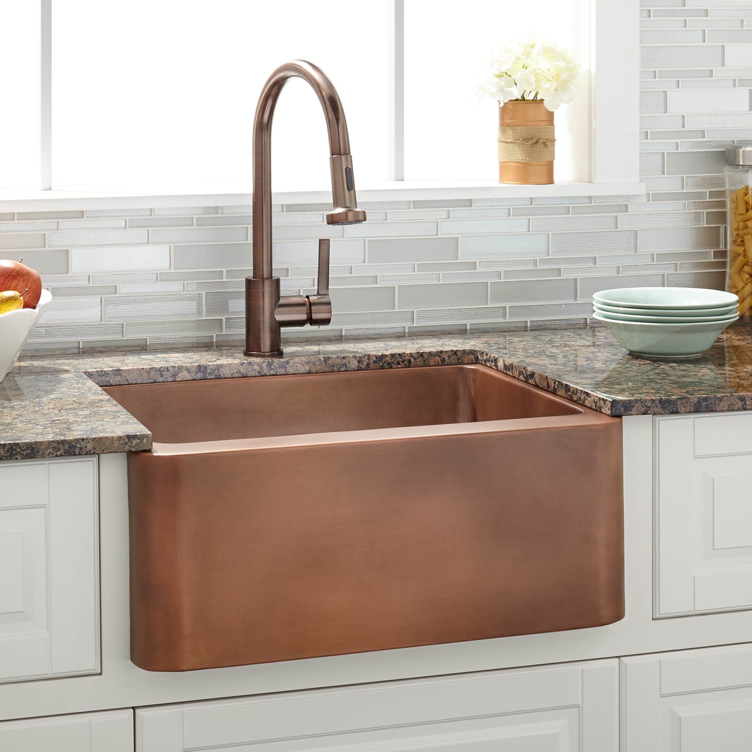 signature hardware copper farmhouse sink