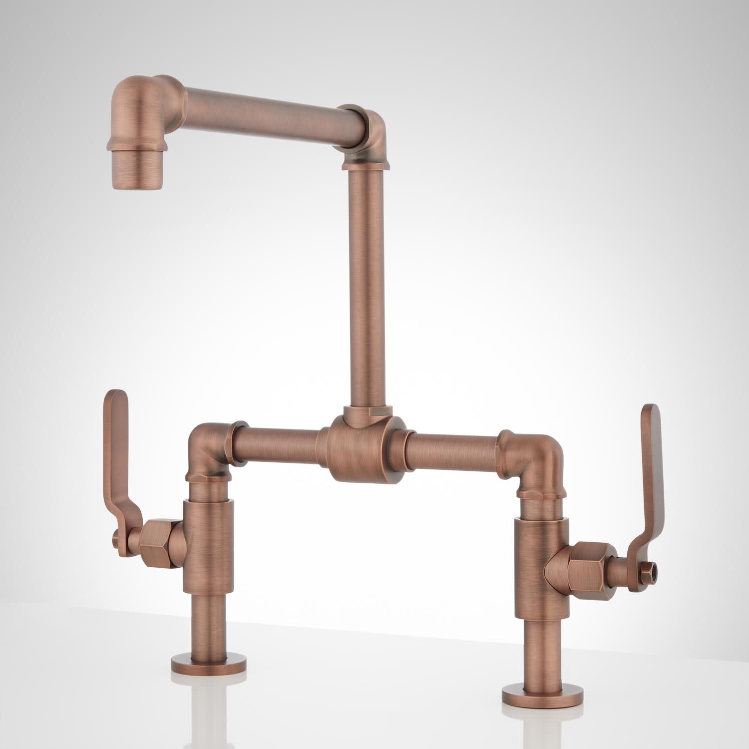 Signature Hardware 943006 Edison Bridge Kitchen Faucet - Bronze | eBay