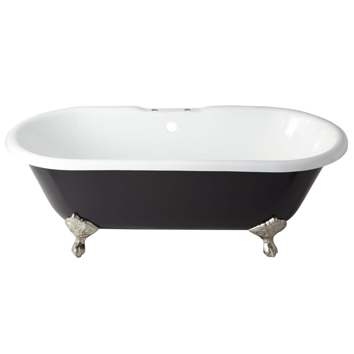 Signature Hardware 93103866 Sanford 66" Cast Iron Clawfoot Tub Grey