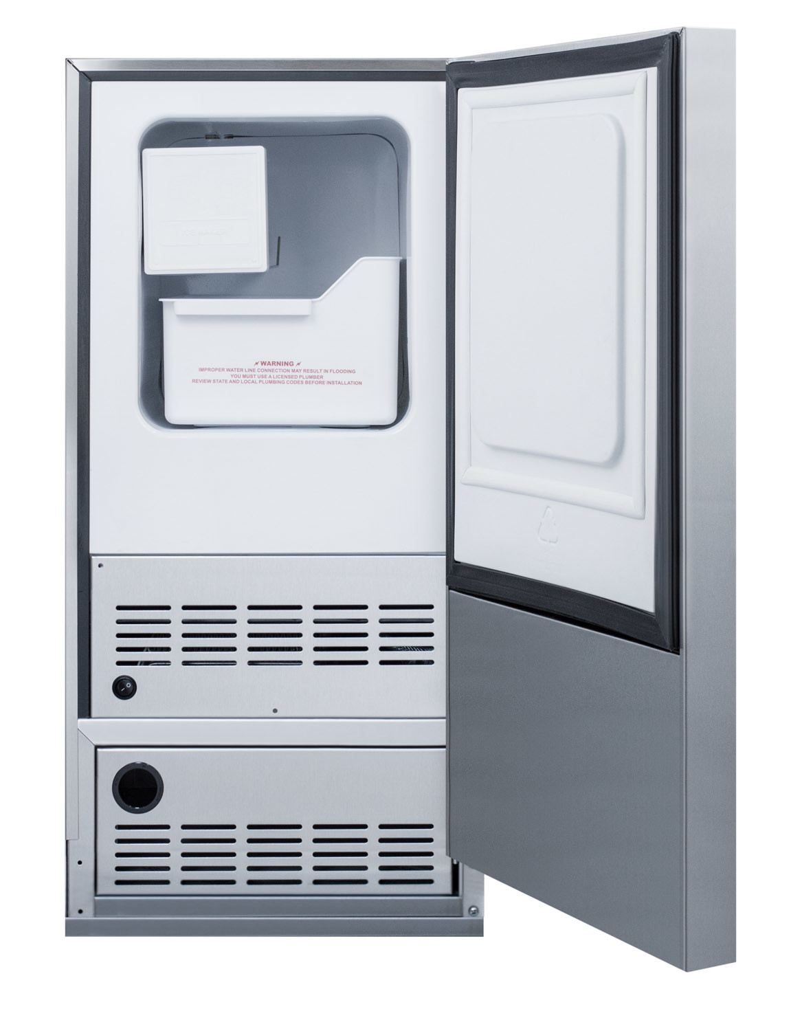 Summit BIM25H34 15"W 12 Lbs. Capacity BuiltIn Ice Maker Stainless