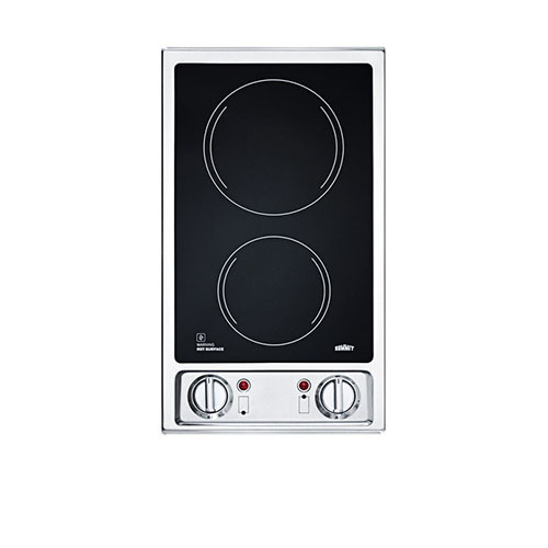 Summit Cr2b120 Black Stainless Steel 12 W 2 Burner Electric