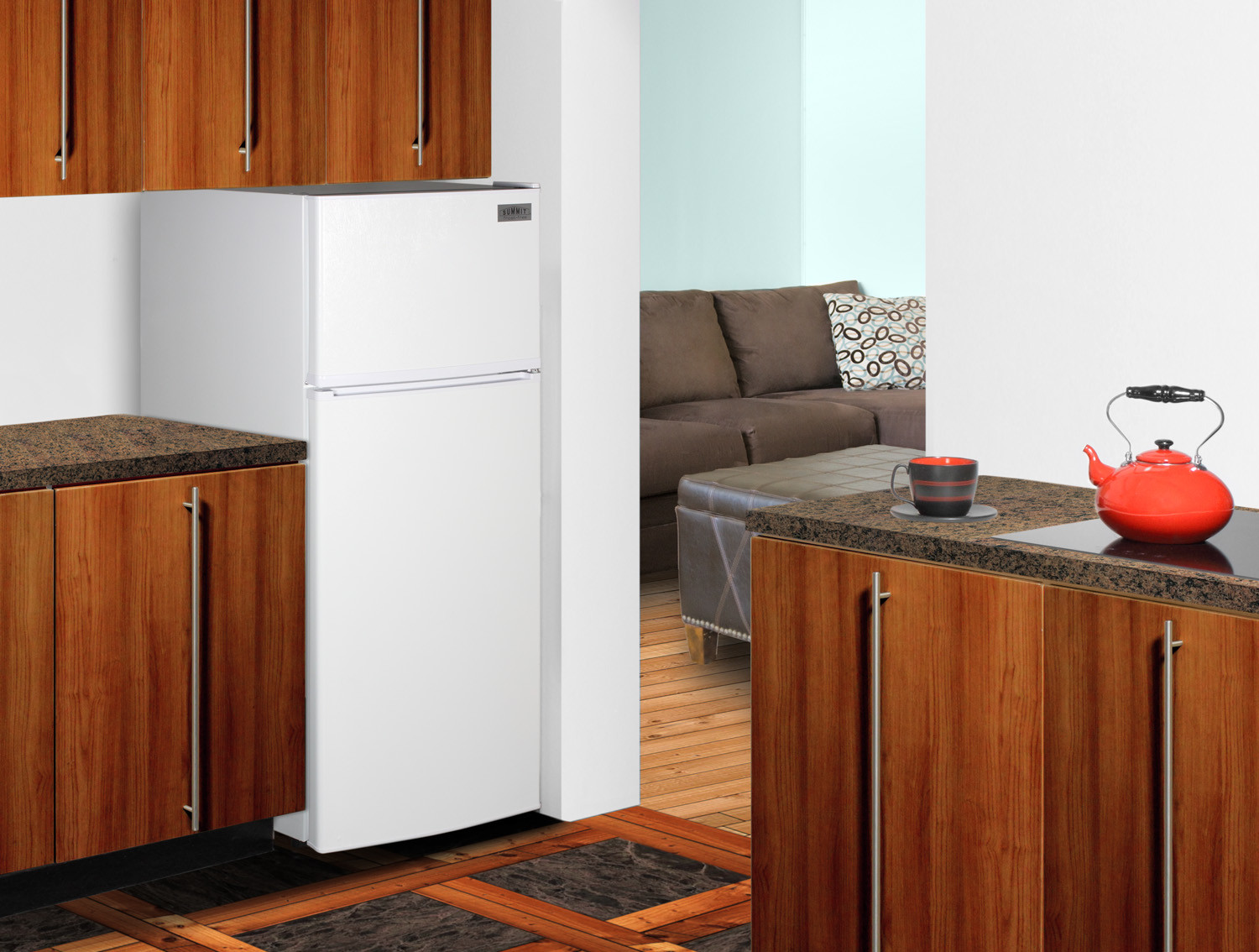 Summit FF1118IM White 24"W 10.3 Cu. Ft. Top Mount Refrigerator With