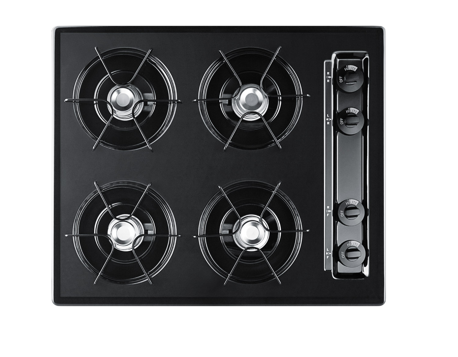 Summit Nl033 24 W 4 Burner Gas Cooktop Black 761101043968 Ebay