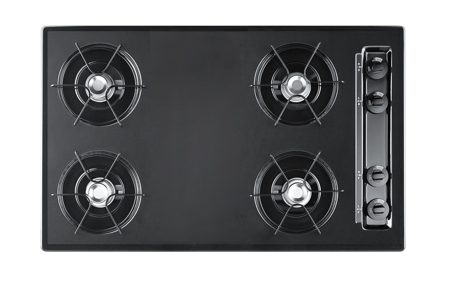 Summit TNL05P Black 30"W 4 Burner Gas Cooktop With Battery Start Ignition 761101043999 eBay