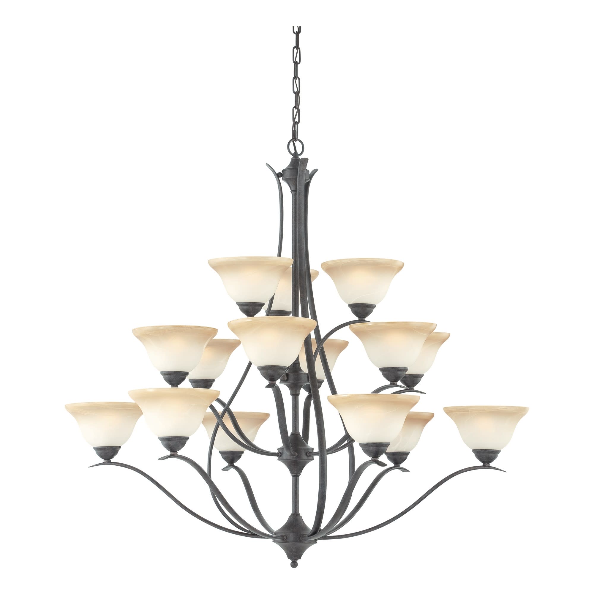 Thomas Lighting TK0023722 Bronze Prestige 15-Light 3 Tier Chandelier | eBay