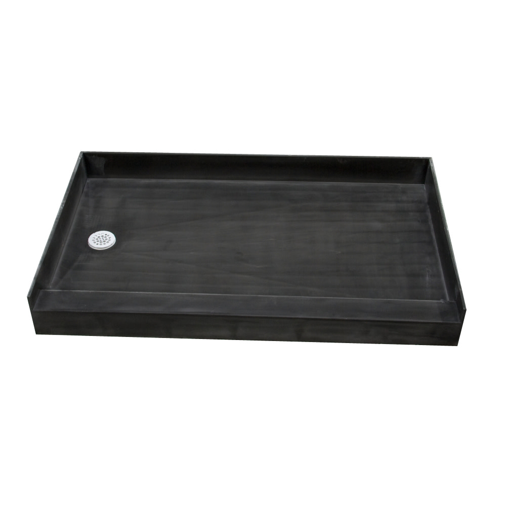 Tile Redi 3054L 30" x 54" Three Wall Alcove Shower Pan Black eBay