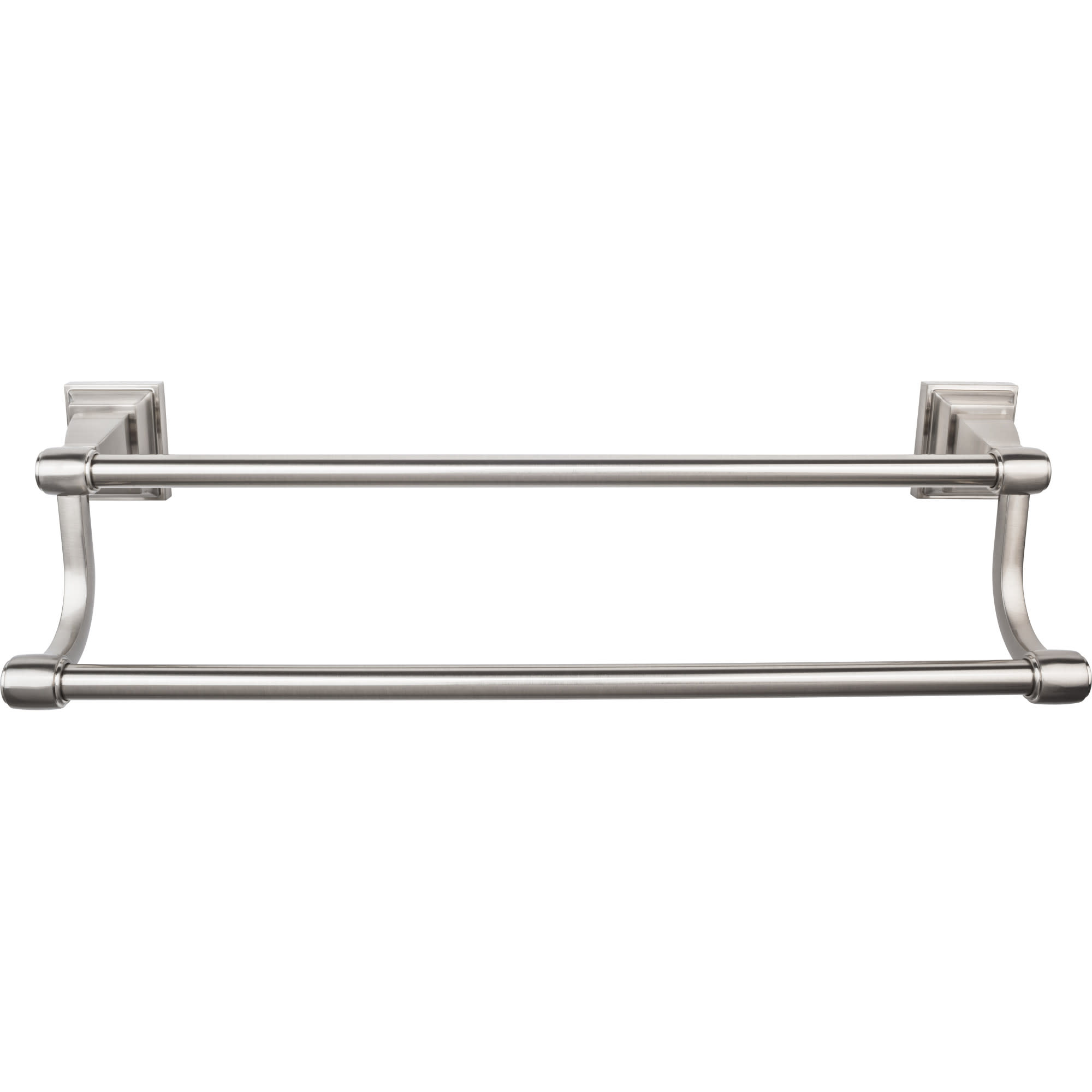 Top Knobs STK7 Nickel Stratton Bath 18" Double Towel Bar eBay