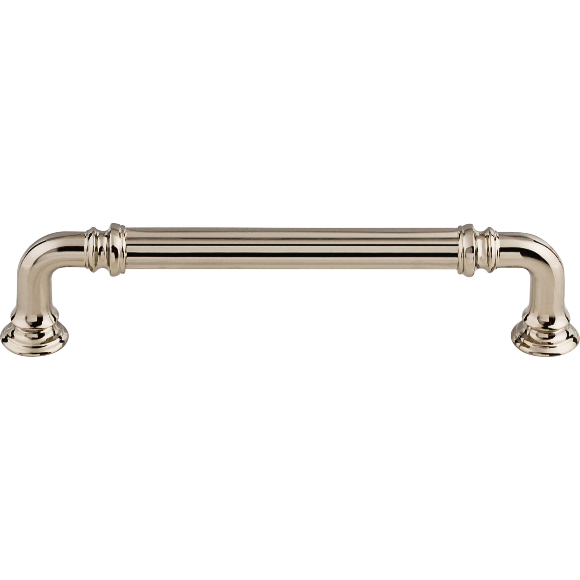 Top Knobs TK323 Reeded 5" Center to Center Handle Pull Nickel