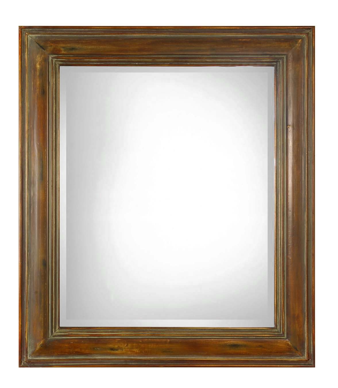 Uttermost 07016 Brown Darian 42" X 36" Rectangular Beveled Wood Framed