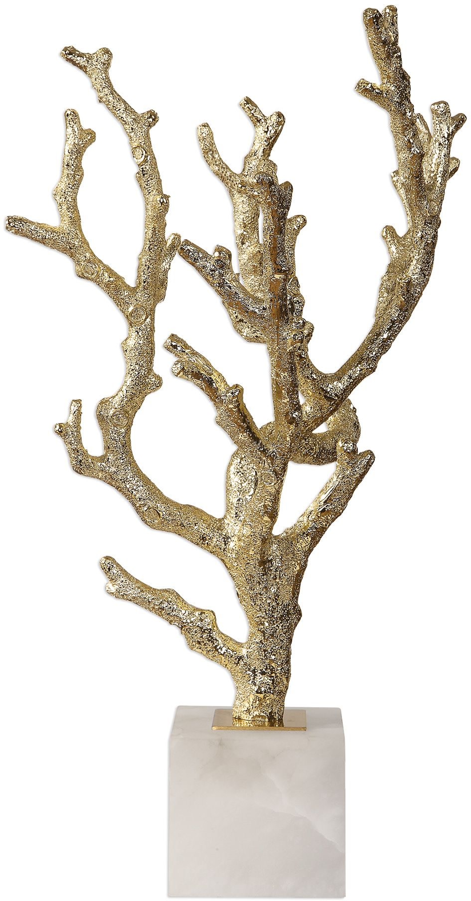 Uttermost 18629 Gold Coraline Marble Coral Statue By Billy Moon eBay