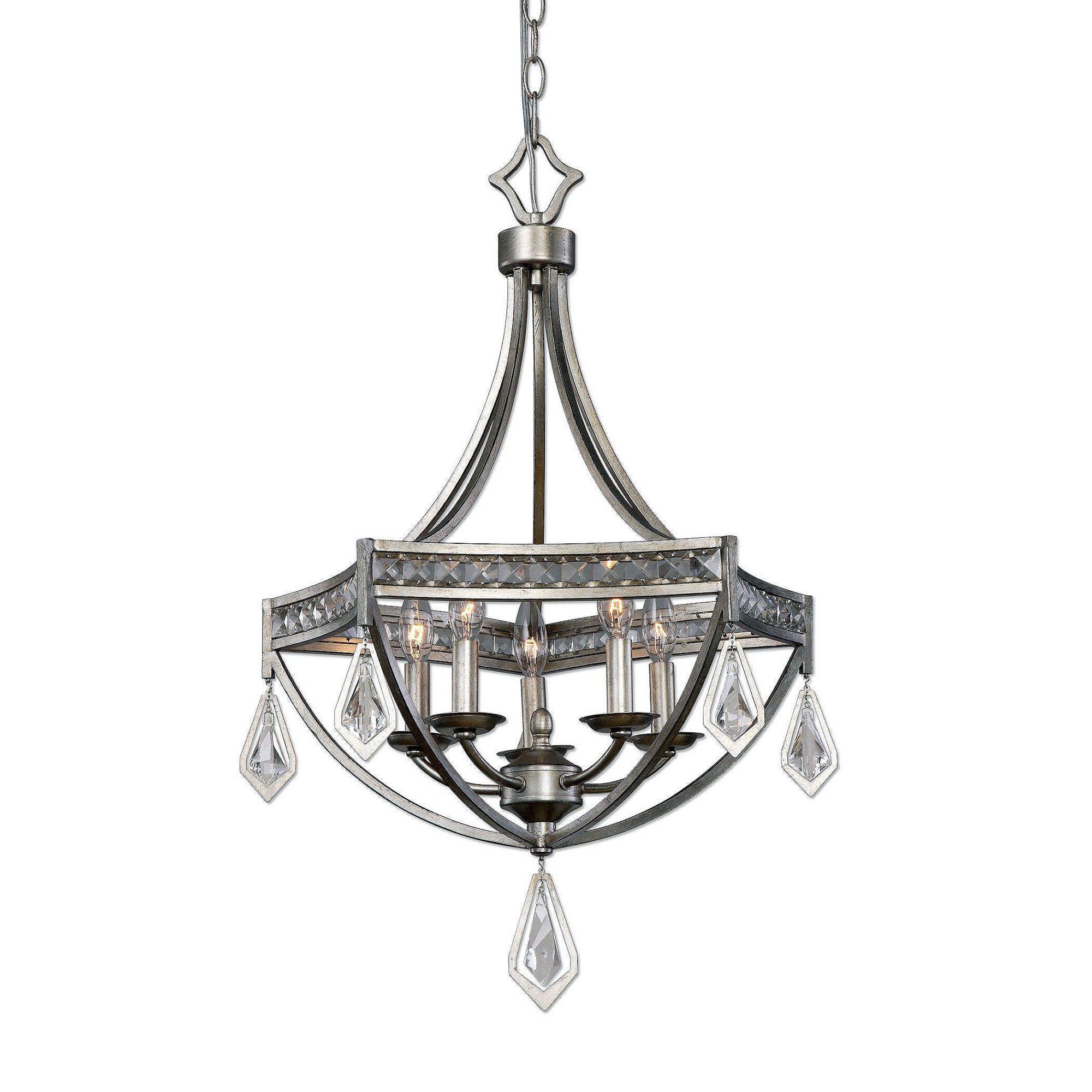 Uttermost 22081 Silver Tamworth 5Light 22"W Chandelier eBay