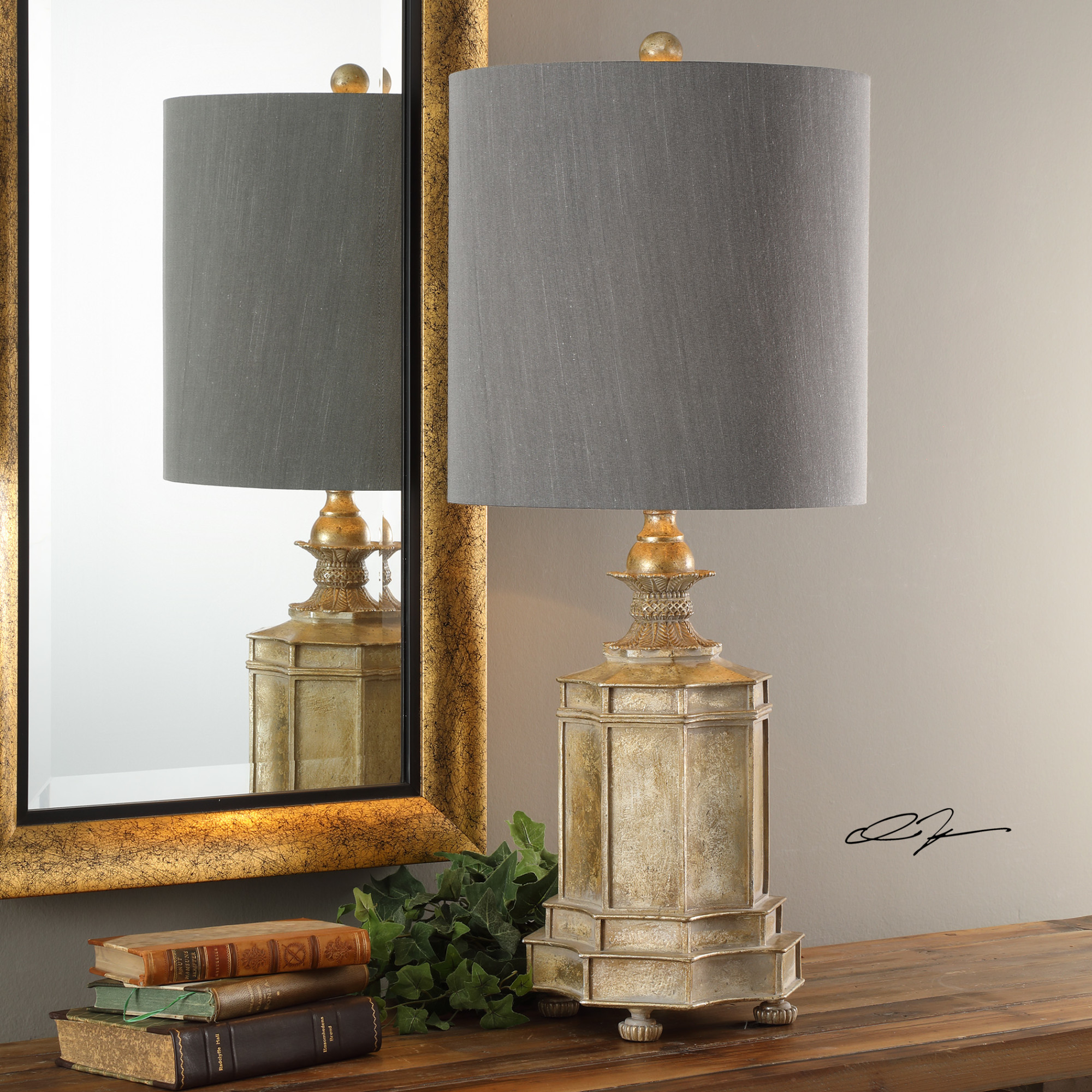 Uttermost 296141 Falerone 1 Light 32" Tall Buffet Table Lamp by Gold