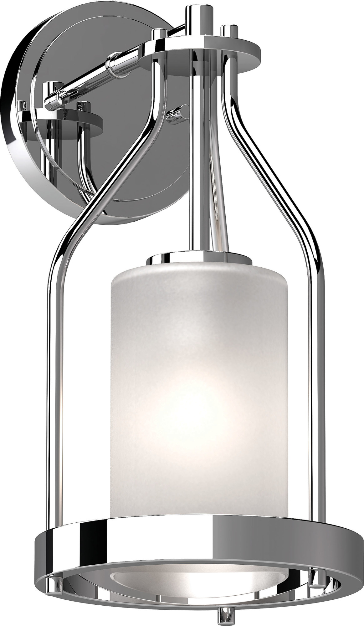 Volume Lighting 4741 Emery Single Light 14 Tall Bathroom Sconce Volume Lighting 4741 Emery Single Light 14 Tall Bathroom Sconce With Frosted Gl