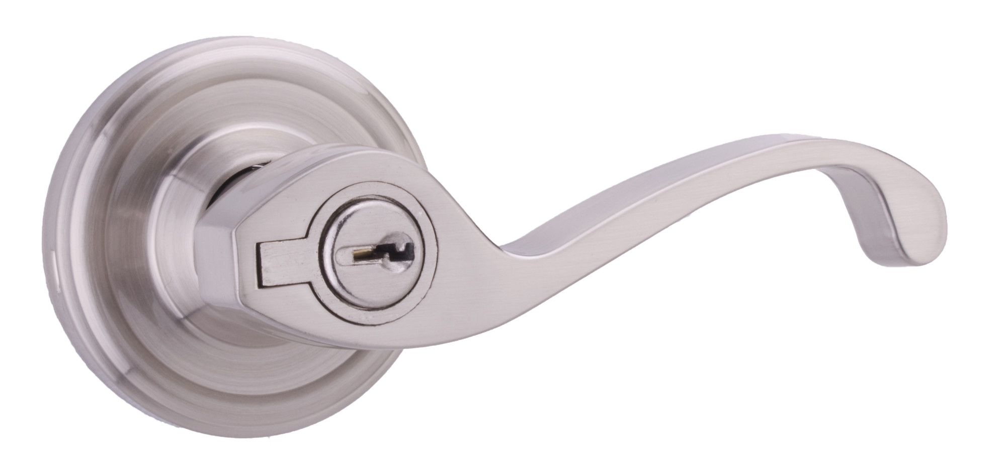 Weslock 640KRH Calais Right Handed Keyed Entry Door Lever Set Nickel