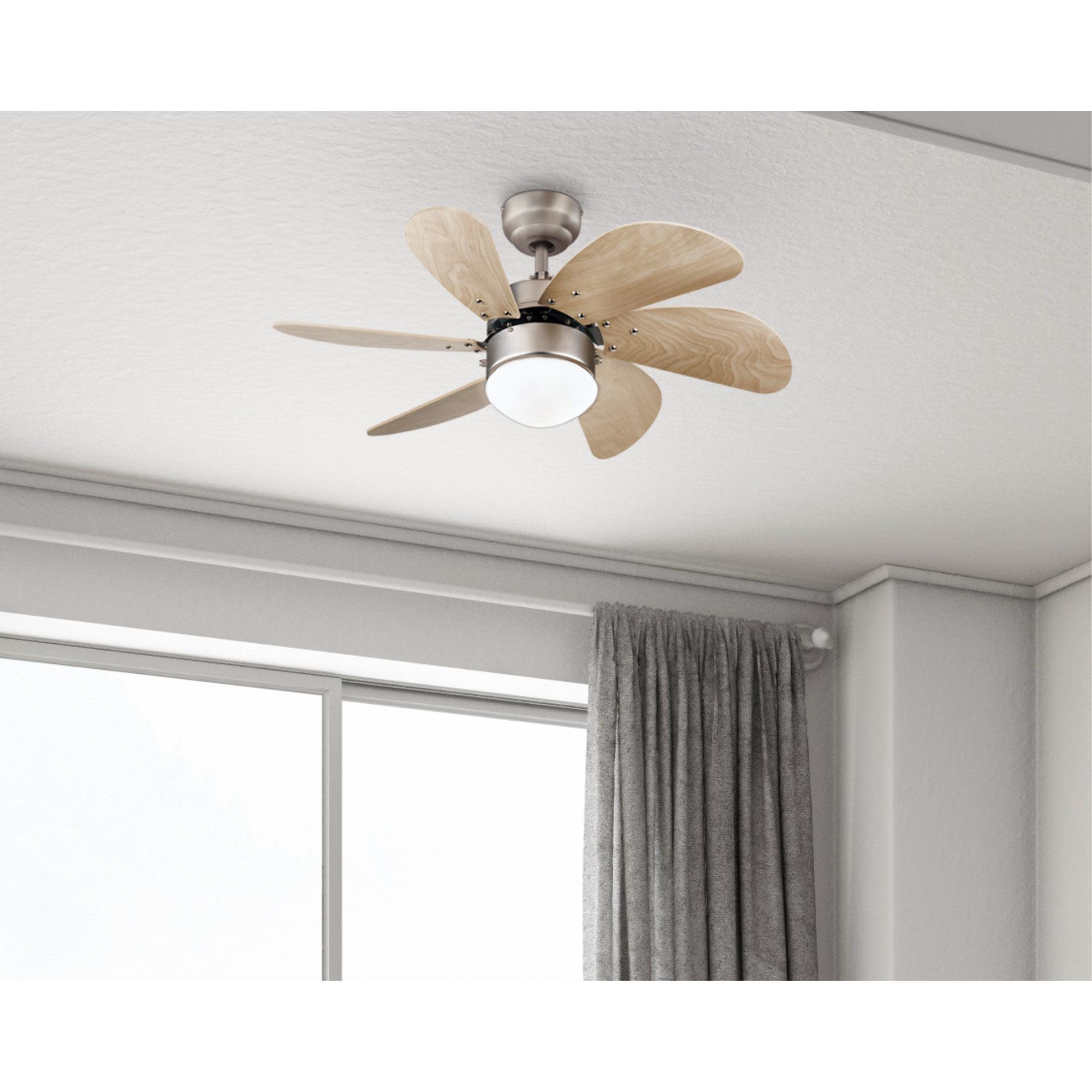 Westinghouse 7224000 Turbo Swirl 30" 6 Blade LED Ceiling Fan White eBay