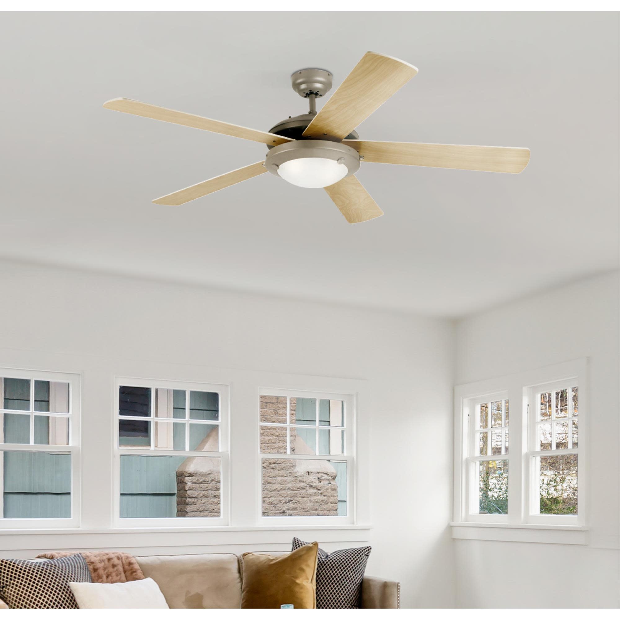 Westinghouse 7233600 Comet 52" 5 Blade LED Ceiling Fan White eBay