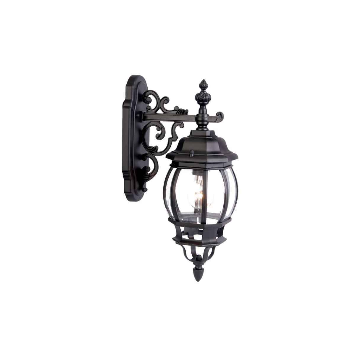 Acclaim Lighting 5155bk Cau 1 Light, 1 Light Black 18 75 In Outdoor Wall Lantern Sconce With Seeded Glass