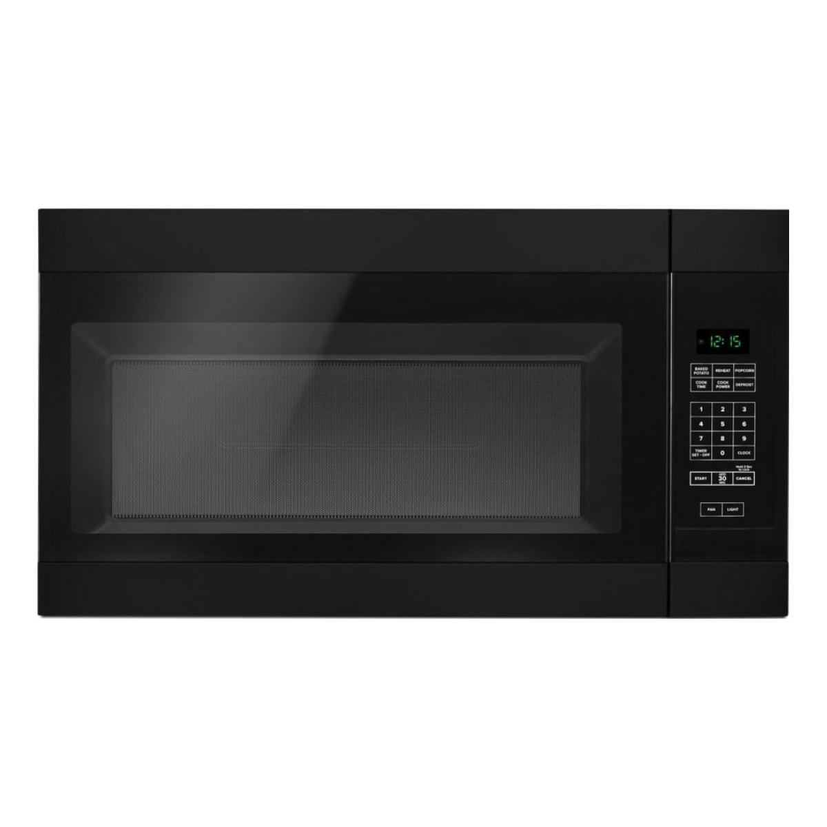 Amana® 1.6 Cu. Ft. 1000 Watt Black on Stainless Over The Range Microwave  AMV2307PFS