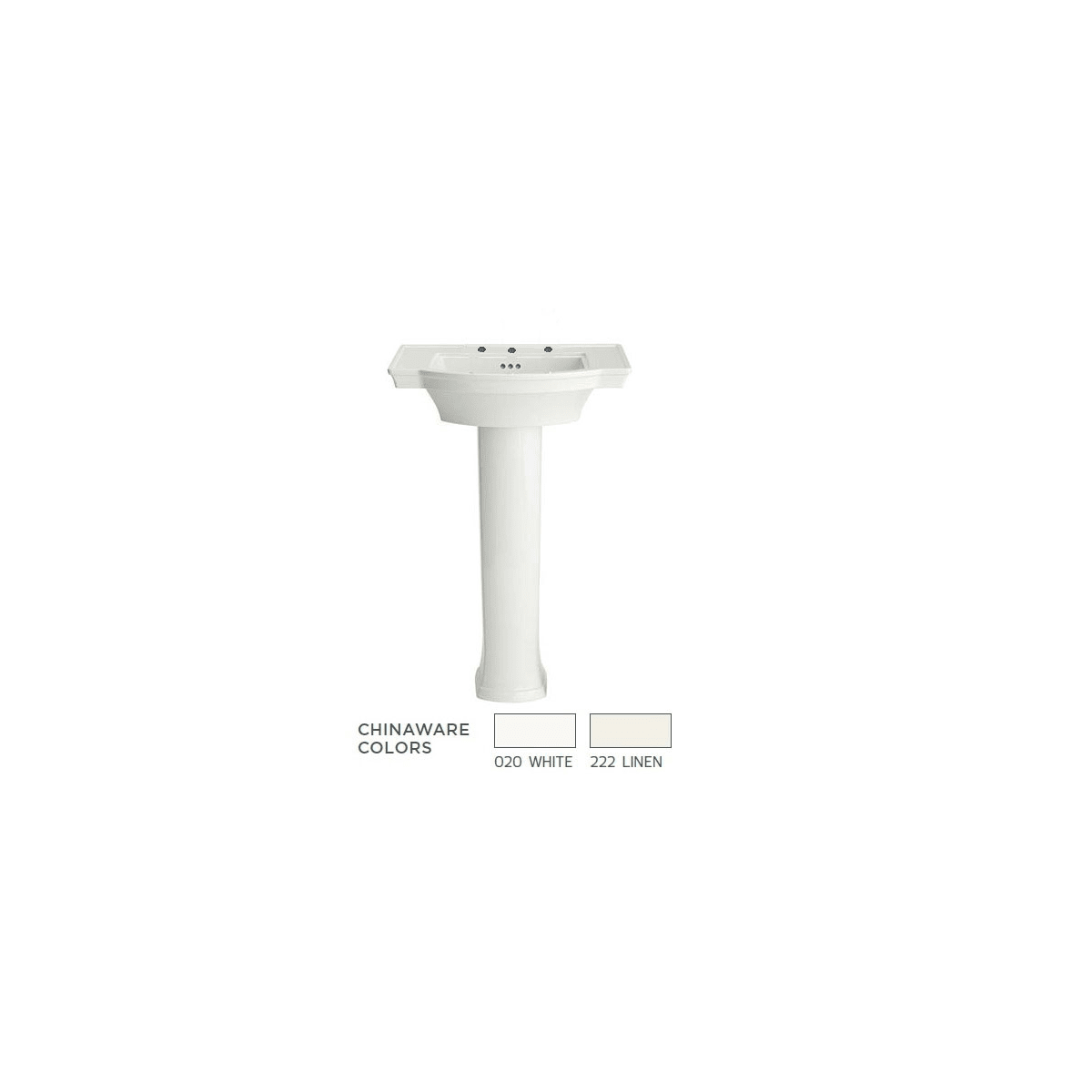 American Standard 900800.222 Estate 24" Pedestal Bathroom