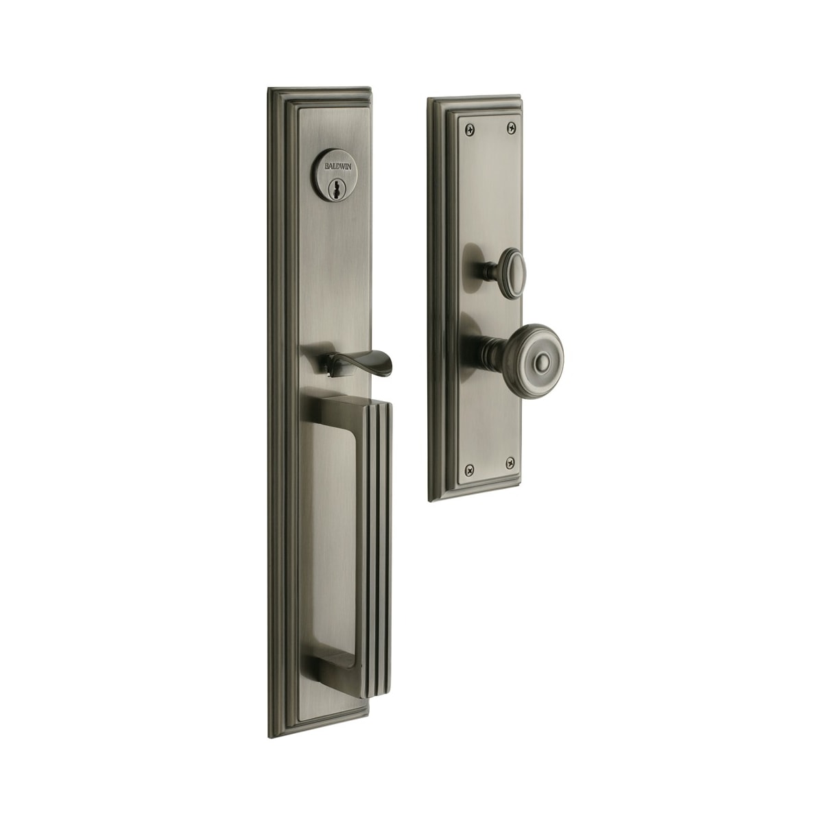 Baldwin 6542151FD Tremont Dummy Handleset Trim Set from