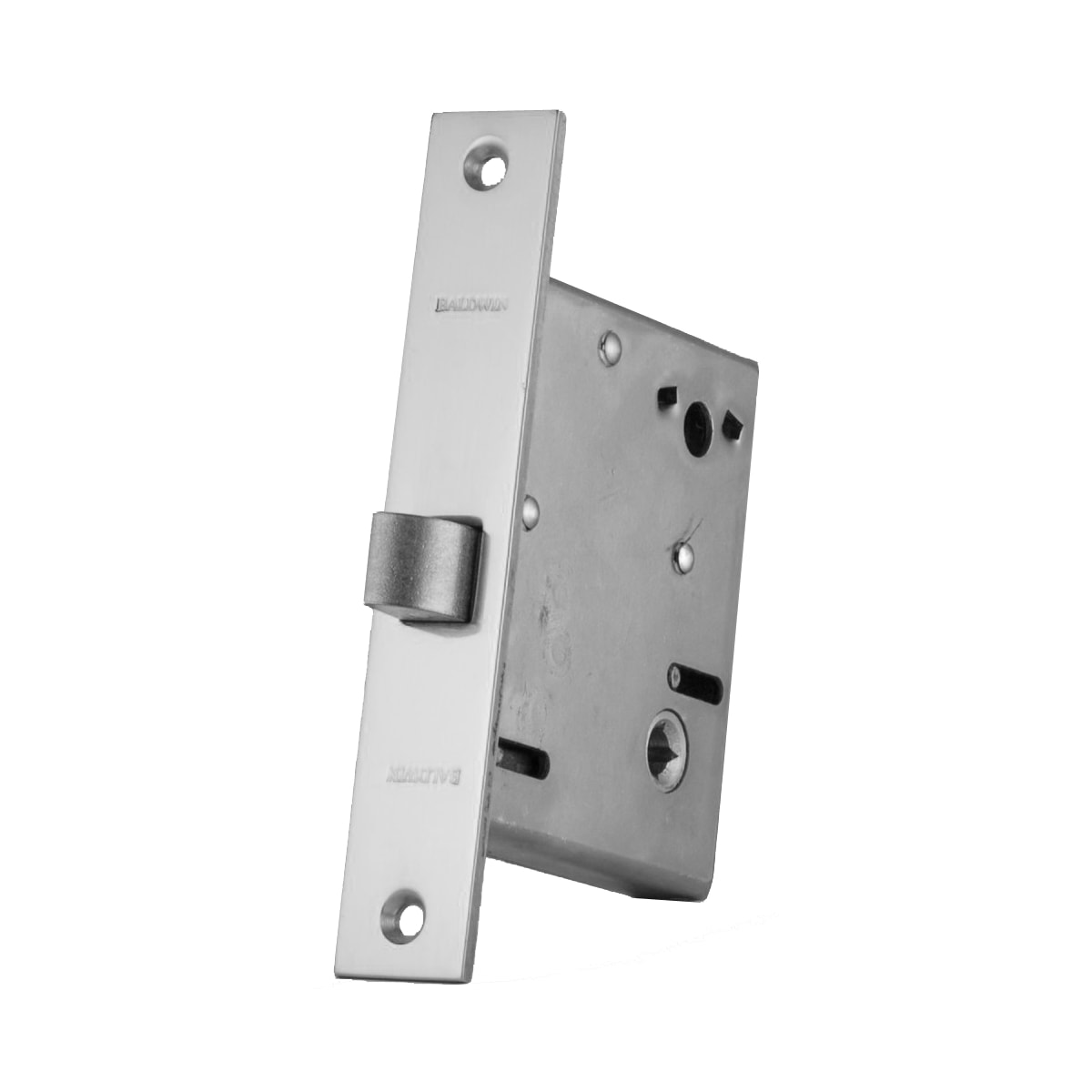 Satin Black Baldwin 6110.LLS Left Handed Lever Strength Passage Mortise Lock with 2-3/4 Bac 