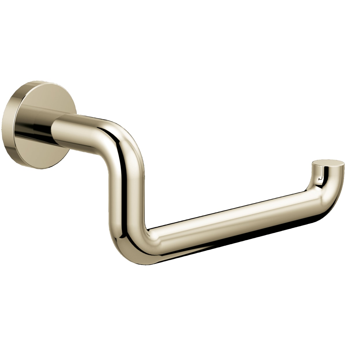 Classic Round Brushed Brass Wall-Mounted Toilet Paper Holder +