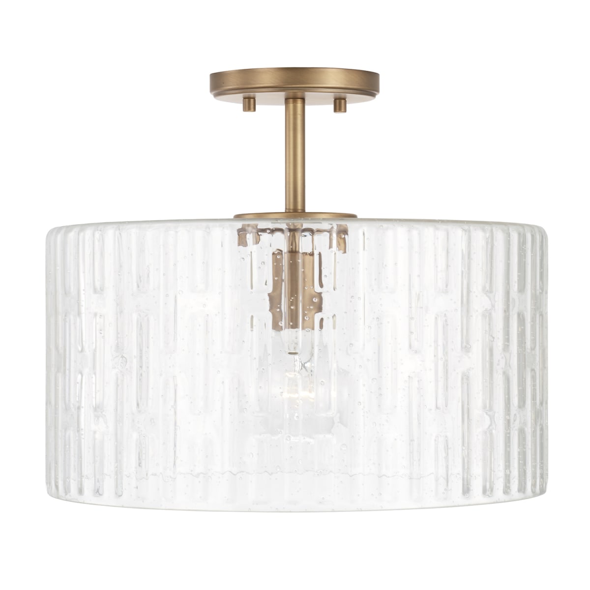 Capital Lighting 241311PN One Light Semi Flush Mount Emerson Polished Nickel