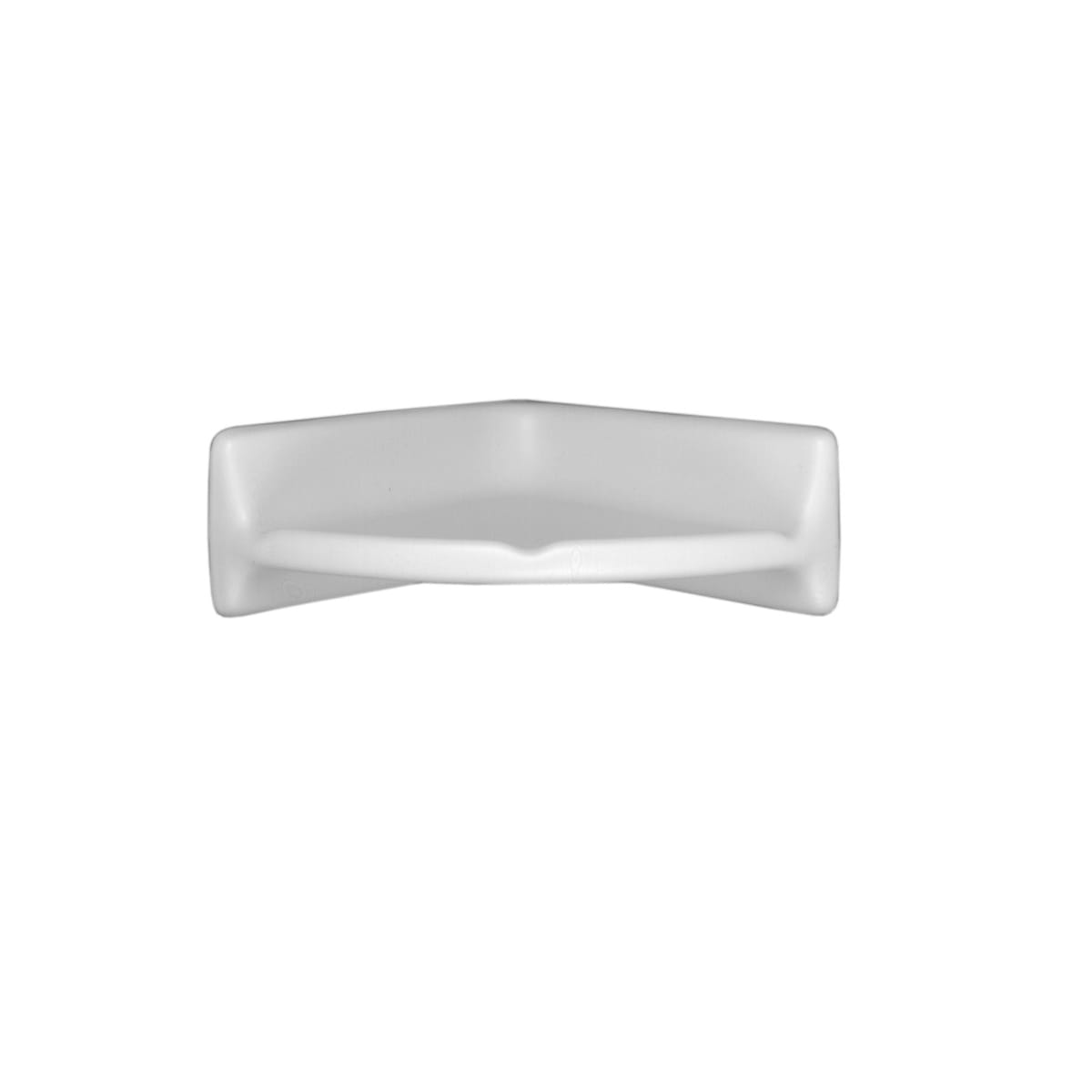 Daybreak White 7.625 in. x 7.625 in. Polished Marble Wall Mount Corner  Shelf Tile