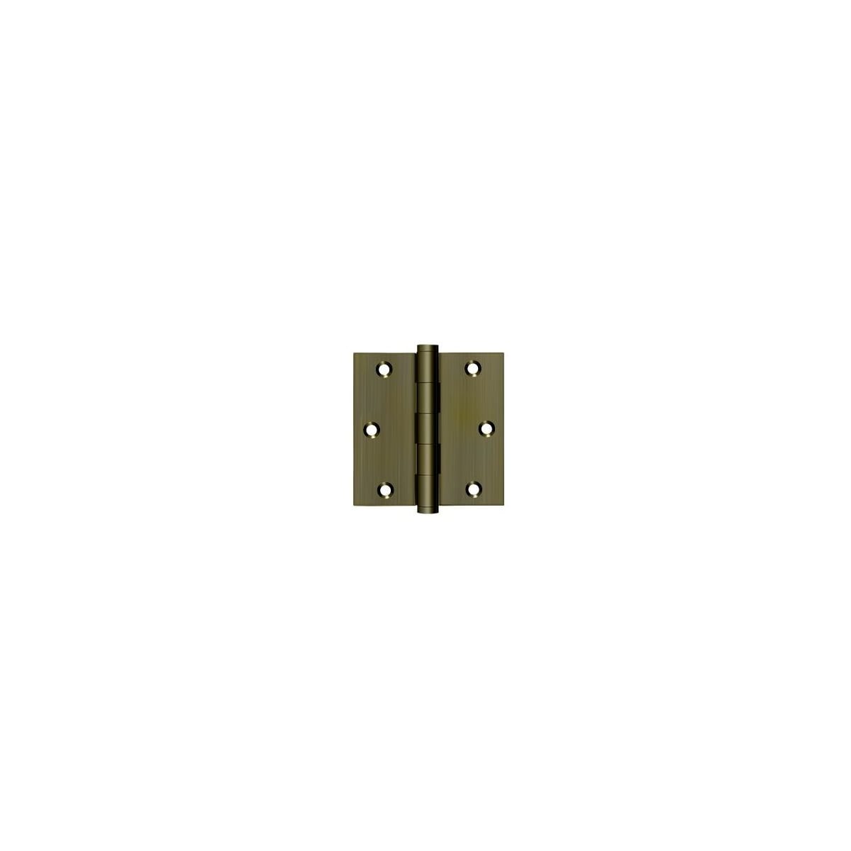 Deltana DSB3526-R Residential Solid Brass 3 1/2-Inch x 3 1/2-Inch Square Hinge 